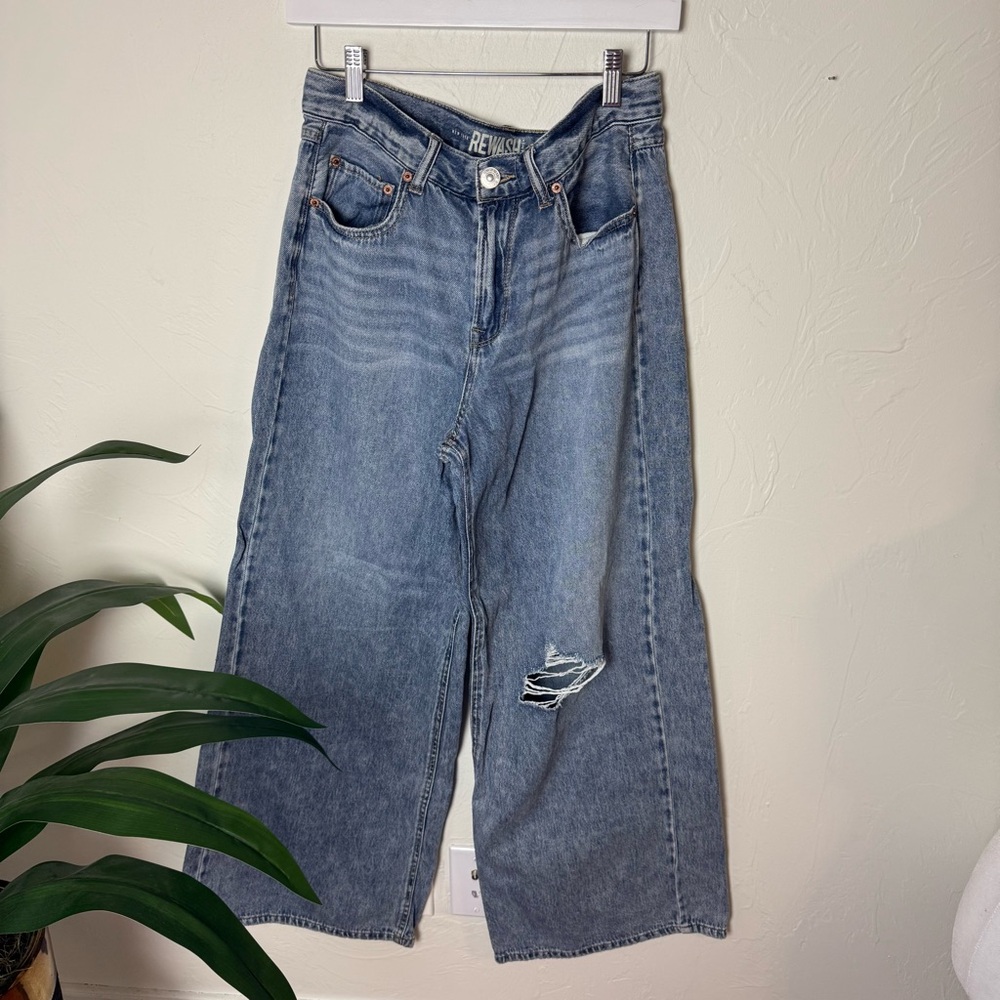 Rewash High Rise Distressed Straight Leg Jeans | Size 29 - Picture 2 of 7